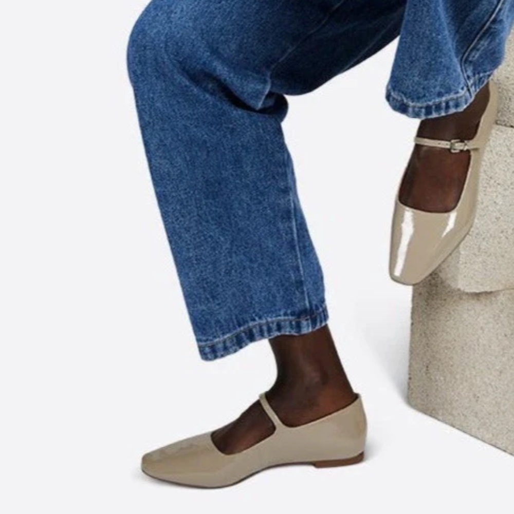 Intentionally Blank Helsinki Smoke Gray Mary Jane Flats